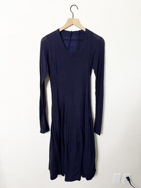 Rundholz Long Sleeve Cotton Layered Midi Dress Womens Size XS